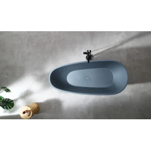 Ванна из искусственного камня ABBER Dortmund AM9911G 170х75 серая матовая