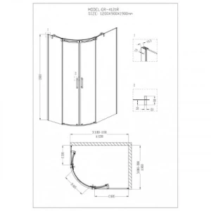 Душевой уголок Grossman Galaxy GR-4121R 120х90