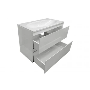 Тумба с раковиной Эстет Malta Luxe 80 подвесная, 2 ящика, белая