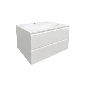Тумба с раковиной Эстет Malta Luxe 80 подвесная, 2 ящика, белая
