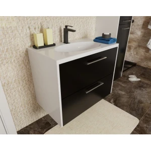 Тумба с раковиной Эстет Vegas 80 подвесная, 2 ящика, белая