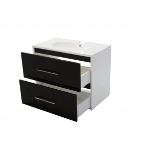 Тумба с раковиной Эстет Vegas 80 подвесная, 2 ящика, белая