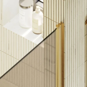 Душевая дверь в нишу Maybah Glass на монопетле 80х198 MGD-805-3 Бронза матовая