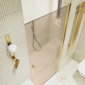 Душевая дверь в нишу Maybah Glass на монопетле 80х198 MGD-805-3 Бронза матовая