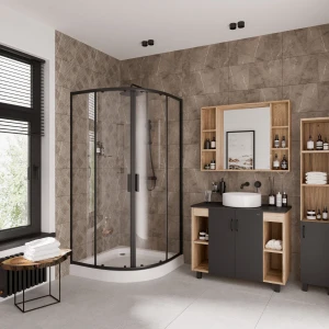 Душевое ограждение Niagara Nova NG-6807-08ВLACK 100х100