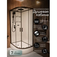 Душевая кабина Frank F412/1L Black 120x80
