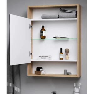 Зеркальный шкаф Aqwella City 50, цвет дуб балтийский