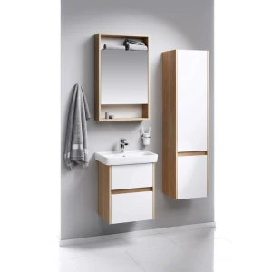 Зеркальный шкаф Aqwella City 50, цвет дуб балтийский