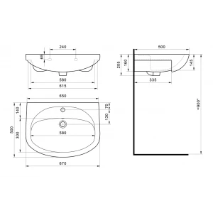 Раковина Santek Стелла 65