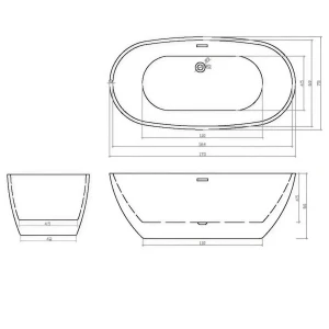 Акриловая ванна Cerutti Spa d'ISEO170II 170x75 CT10509