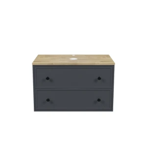 Тумба под раковину IDDIS Torr 80 подвесная, темно-серый, со столешницей дуб верона TOR80DVi95K