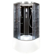Душевая кабина AvaCan BM 4510 black с электрикой 100x100