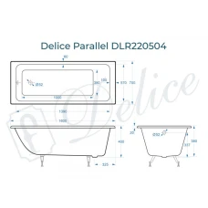 Ванна чугунная Delice Parallel 160х70 DLR220504