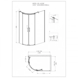 Душевой уголок Grossman Galaxy GR-4120R 120х80