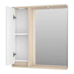 Зеркальный шкаф Brevita Balaton 75 левый (белый, бежевый)