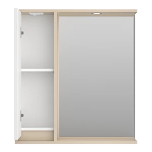 Зеркальный шкаф Brevita Balaton 75 левый (белый, бежевый)