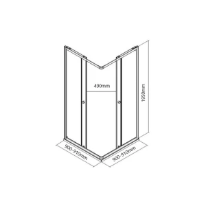 Душевой уголок Maybah Glass 90х90 MGY-1329-6 Графит матовый