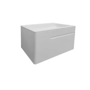 Тумба с раковиной Эстет Kare Luxe 80 подвесная, 1 ящик, белая