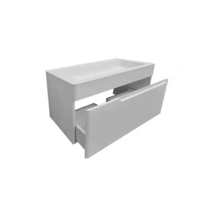 Тумба с раковиной Эстет Kare Luxe 80 подвесная, 1 ящик, белая