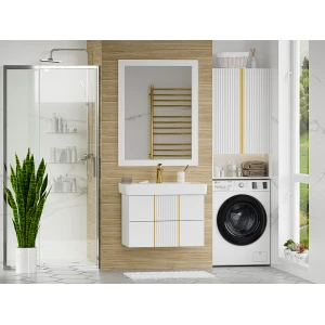 Тумба под раковину Brevita Vega 80 подвесная (белая)