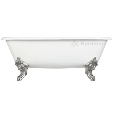 Чугунная ванна GOLDMAN Glossy 183х70 хром, белый