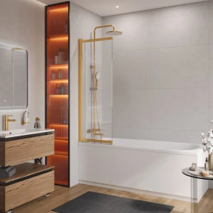 Шторка на ванну Cezares Slider VF 11 80x150 стекло прозрачное