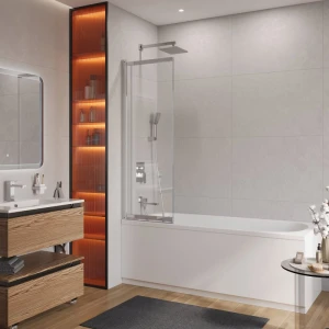 Шторка на ванну Cezares Slider VF 11 80x150 стекло прозрачное