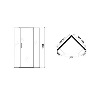 Душевое ограждение Niagara Eco NG-1010-14DT 100х100