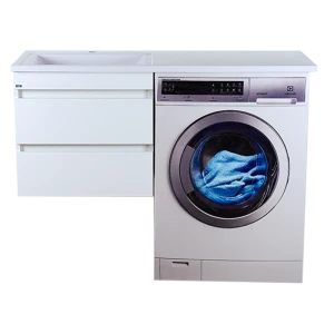 Тумба под раковину Misty Фостер 55 с 2 ящиками под стиральную машину подвесная