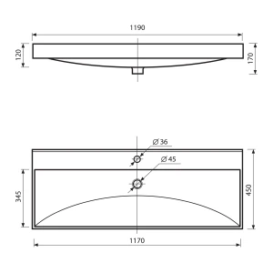 Раковина Misty D4019 120