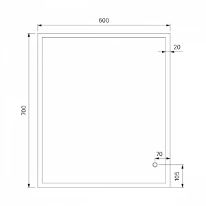 Зеркало с подсветкой IDDIS Brick 60 BRI6000i98