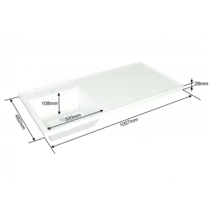 Раковина Санта Лидер 100 над стиральной машиной 900106, без кронштейнов, левая