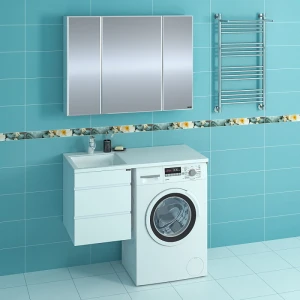 Раковина Санта Лидер 100 над стиральной машиной 900106, без кронштейнов, левая