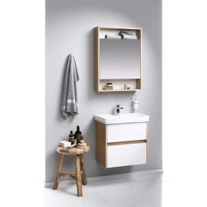 Зеркальный шкаф Aqwella City 60, цвет дуб балтийский