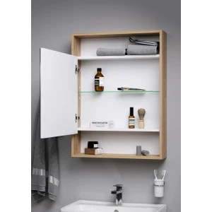 Зеркальный шкаф Aqwella City 60, цвет дуб балтийский