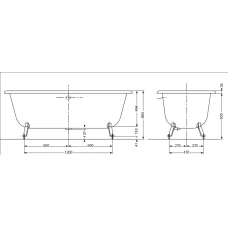 Чугунная ванна Jacob Delafon Cleo 175x80 неокрашенная E2901