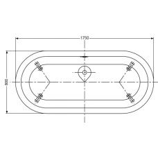Чугунная ванна Jacob Delafon Cleo 175x80 неокрашенная E2901