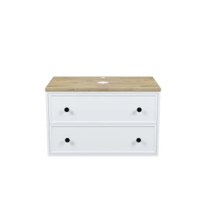 Тумба под раковину IDDIS Torr 80 подвесная, белый матовый, со столешницей дуб верона TOR80WVi95K