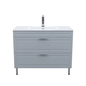 Тумба с раковиной IDDIS Oxford 100 напольная, светло-серый OXF10L1i95K