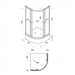 Душевой уголок Triton Стандарт В 90х90 узоры