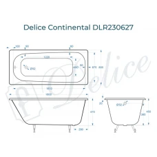 Ванна чугунная Delice Continental 180х80 DLR230627