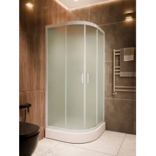 Душевая кабина Frank F408 М White 80x80 Б/К, стекло матовое