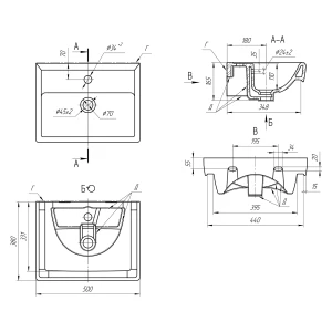 Раковина Dreja Mini-СК 50