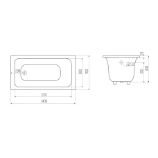 Чугунная ванна GOLDMAN Classic 140х70