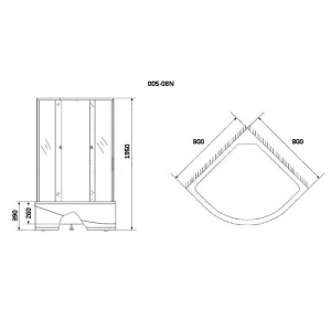 Душевой уголок Niagara Eco NG-005-14 80х80