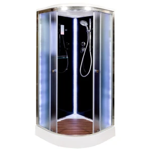 Душевая кабина AvaCan B01S black с LED подсветкой 100x100