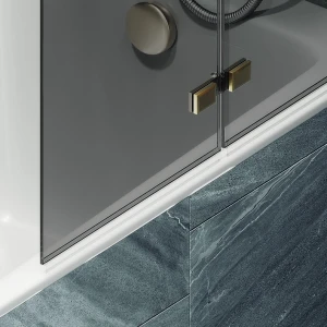 Шторка на ванну Maybah Glass складная 2 секции 51.5х140 MGV-576-3 Тонированное