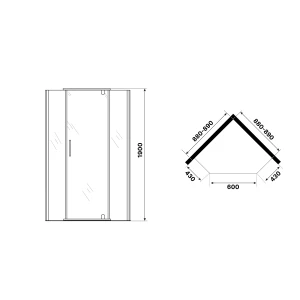 Душевое ограждение Niagara Eco NG-1009-14DT 90х90
