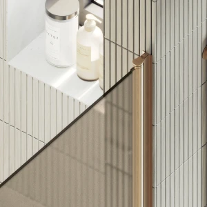 Душевая дверь в нишу Maybah Glass на монопетле 80х198 MGD-805-2 Бронза матовая