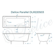 Ванна чугунная Delice Parallel 150х70 DLR220503